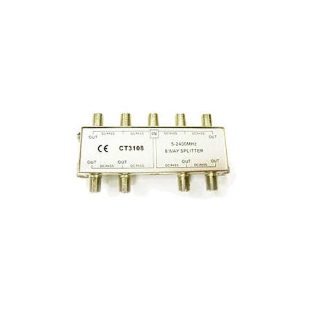 Allen Tel 8-Way Coax Splitter-2.4GHz CT3108
